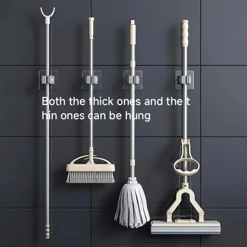 porte balai porte micro balai support salle bain adhésif moderne rangement plastique respectueux environnementHooksForMopKitchenBathroomAccessoriesWallsweepingbrushsupport