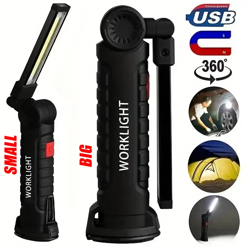 lampe torche uv led rechargeable aimant noir texturé pratique robuste