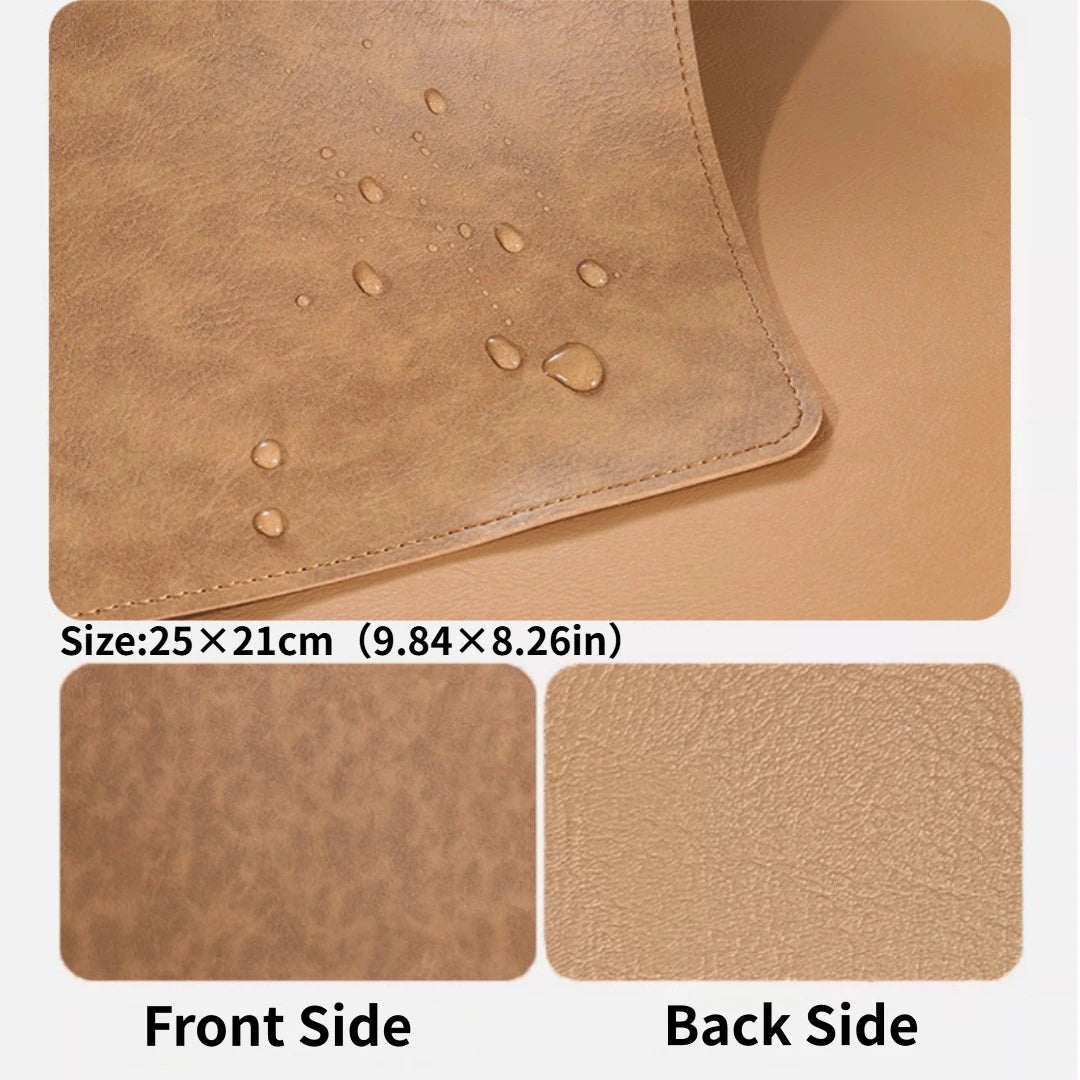 tapis cuir marron noir gris reversible impermeable resistant huile moderne minimaliste