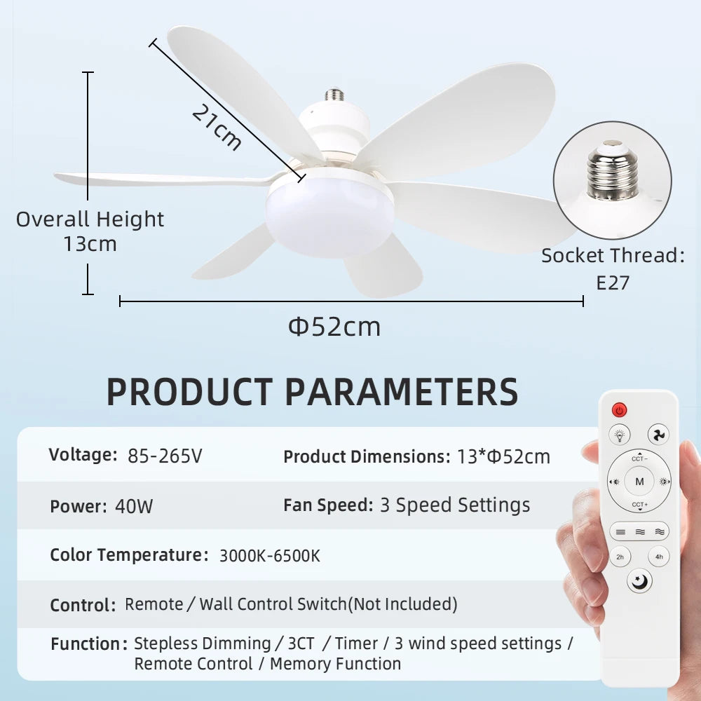 ventilateur plafonnier led moderne blanc grille ventilation télécommande couleurs adjustable 249 2000 lumens