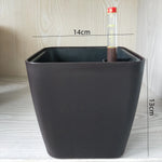Pot fleurs moderne blanc lisse sans finition 20cm 20cm 19.8cm auto arrosage