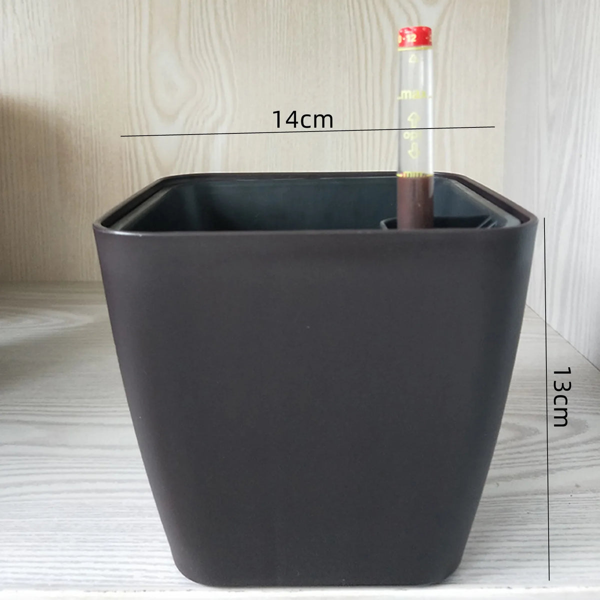 Pot fleurs moderne blanc lisse sans finition 20cm 20cm 19.8cm auto arrosage