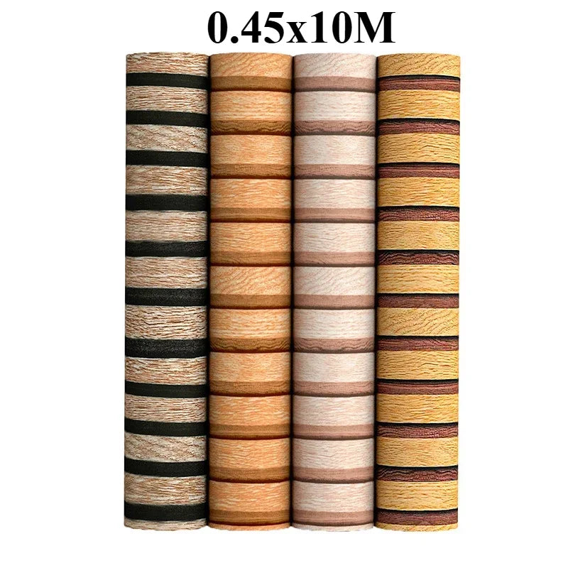 décoration murale papier peint motifs lignes verticales moderne minimaliste adhésif PVC marron beige gris