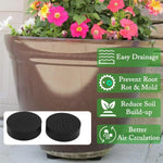 supports pot fleur adhésifs anti dérapants noirs modernes terrasse jardin patio