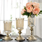 vase verre transparent motif rayé fleurs artificielles peonies roses decoratif moderne salon