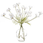 décoration intérieure moderne bouquet lys artificiel blanc 60cm vase minimaliste