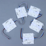 boîte lumière publicité led blanc moderne adhésif six leds câbles rouge blanc bleu