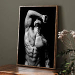 affiches homme musclé ailes zyzz veni vidi vici noir blanc moderne minimaliste papier cadre