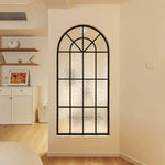 miroir mural panneau décoratif verre mat géométrique noir blanc classique moderne chambre coucherDecorationMurale