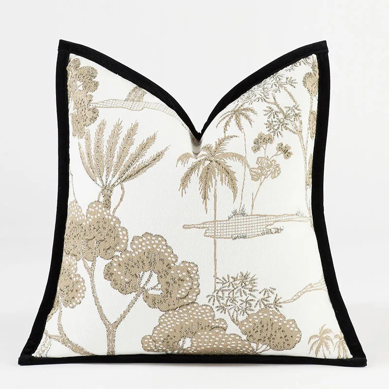 taies d'oreiller décoratives coton brodées motif floral élégantes non toxiques 30x50cm 45x45cm 50x50cm