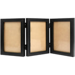 cadre photo pliable triple verre transparent charnières modernes noir bois clair minimaliste