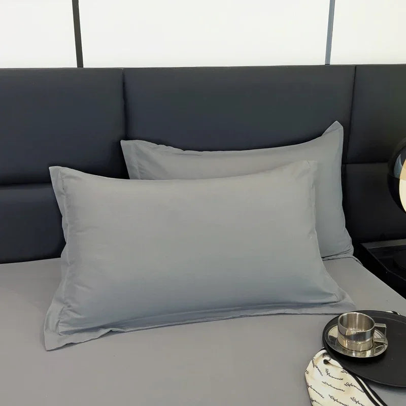 taies d'oreiller coton polyester 48x74cm solides couleurs unies literie moderne maison