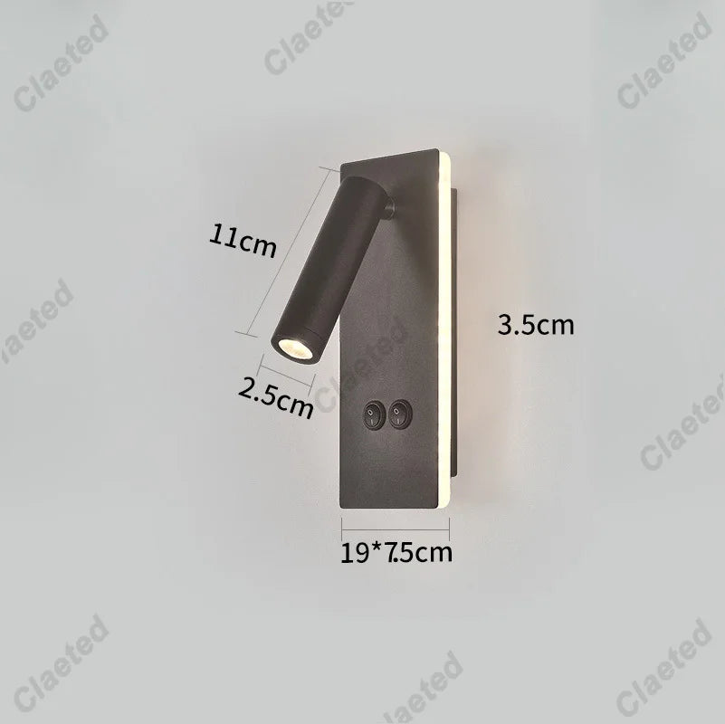 lampe chevet rechargeable led moderne noire blanche murale chargeur smartphone