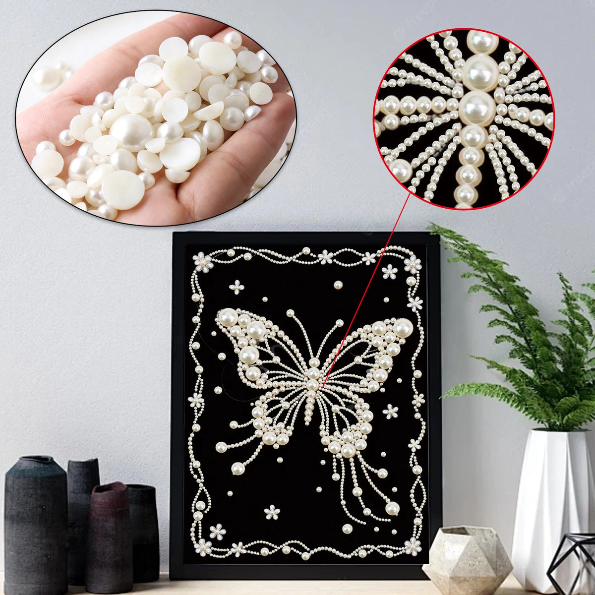 tableau décoratif motifs floraux strass or élégant art décoratif diy adulte modernes incluséesOpaqueFlyGirlElves