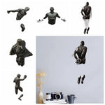 statue résine gris métallisé texture granuleuse art contemporain pieds détachables adhésif décoration intérieure abstraite