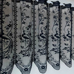 rideau transparent blanc noir floral tulle jacquard classique romantique cuisine
