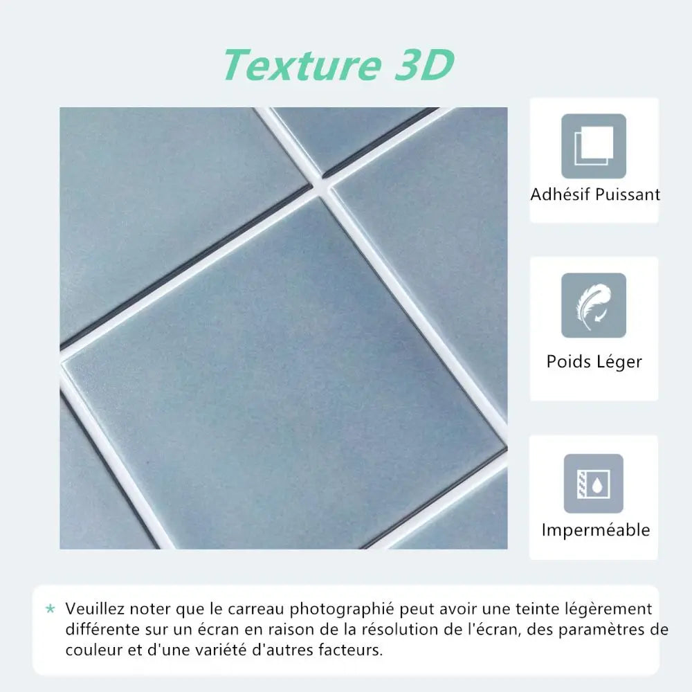 Application facile des autocollants carrelage dans une salle de bain