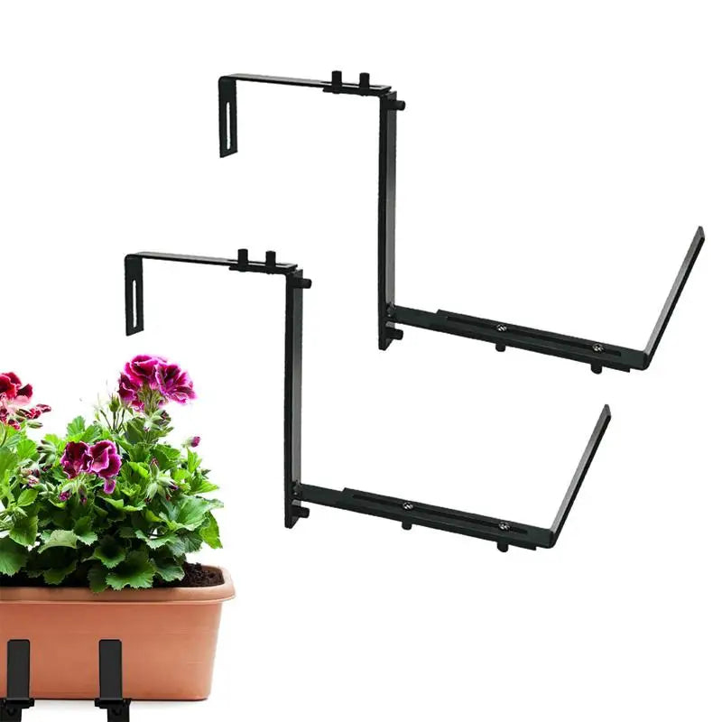 supports pot fleur réglables métal balcon jardin extérieur fleuri décoration