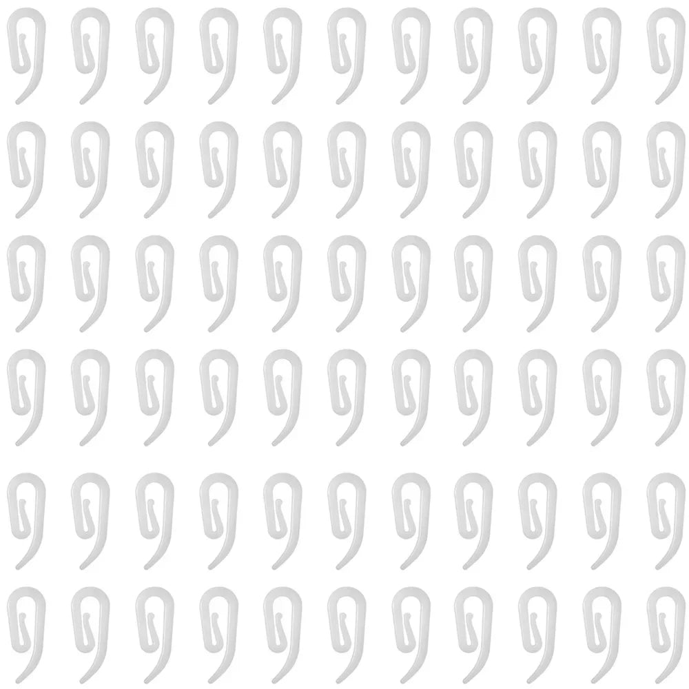 crochets suspension rideaux anneaux moderne blanc noir tissu coton solide attache fenêtre