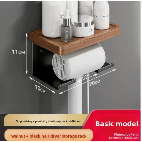 étagères murales bois modernes clips noir téléphone serviettes cosmétiques salle bain góc treo đồ