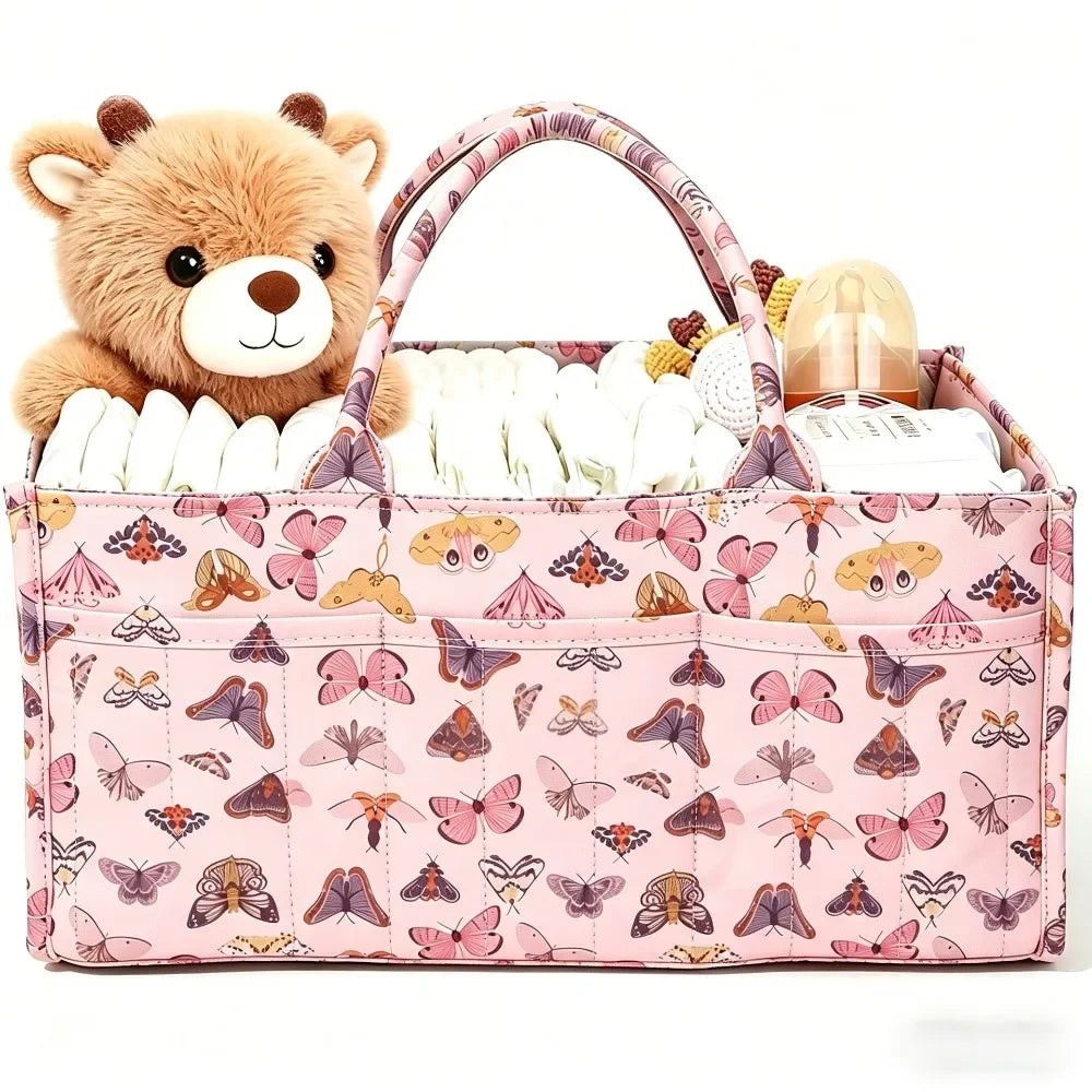 sac rangement fleuri moderne multi usages polyestère réutilisable poches beige vert clair