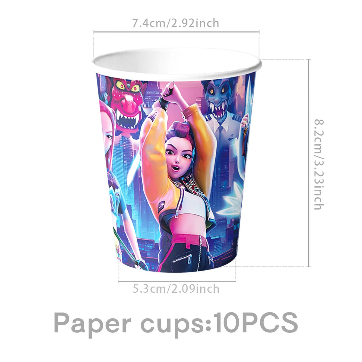 kit décoration anniversaire fille personnages dessin animé assiettes gobelets serviettes nappe guirlande rose violet
