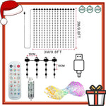 rideau lumineux led multicolore pixel art noel télécommande application mobile
