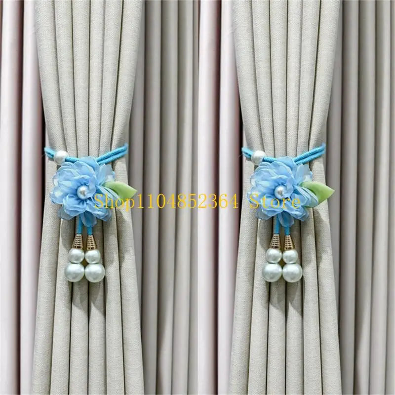 rubans fenêtre décoratifs élégants couleurs variées bleu rose beige