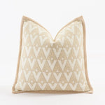 housse coussin carré polyester géométrique moderne beige clair foncé suspension Jacquard décoration maison commerciale