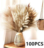bouquet fleurs séchées pampas naturel beige marron blanc décoration maison anniversaire mariage rustic