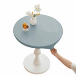 housse table moderne 60cm 80cm vert clair bleu beige élastique polyester resistant