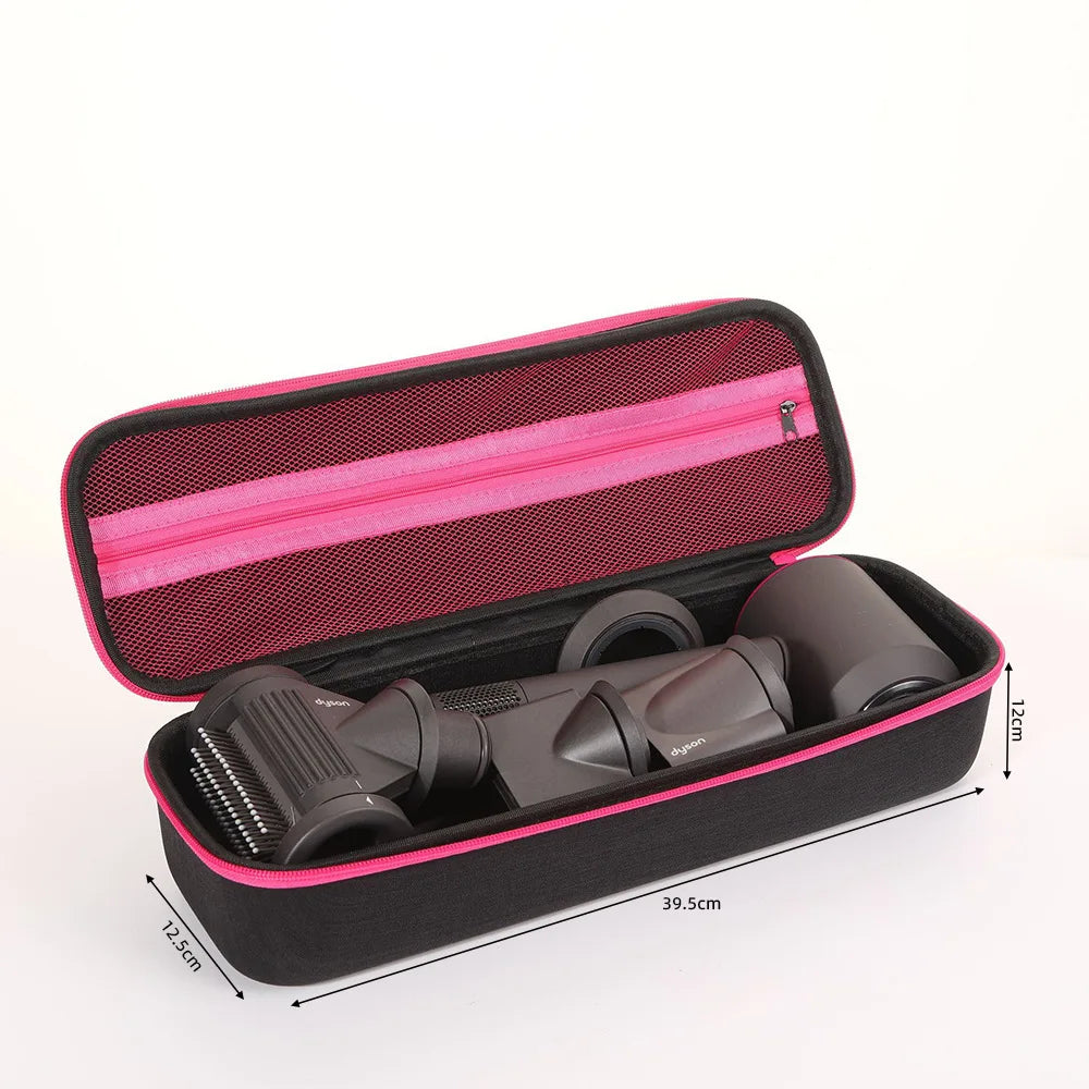 brosse cheveux électrique noir rose toile moderne réutilisable sac rangement polyester poignée