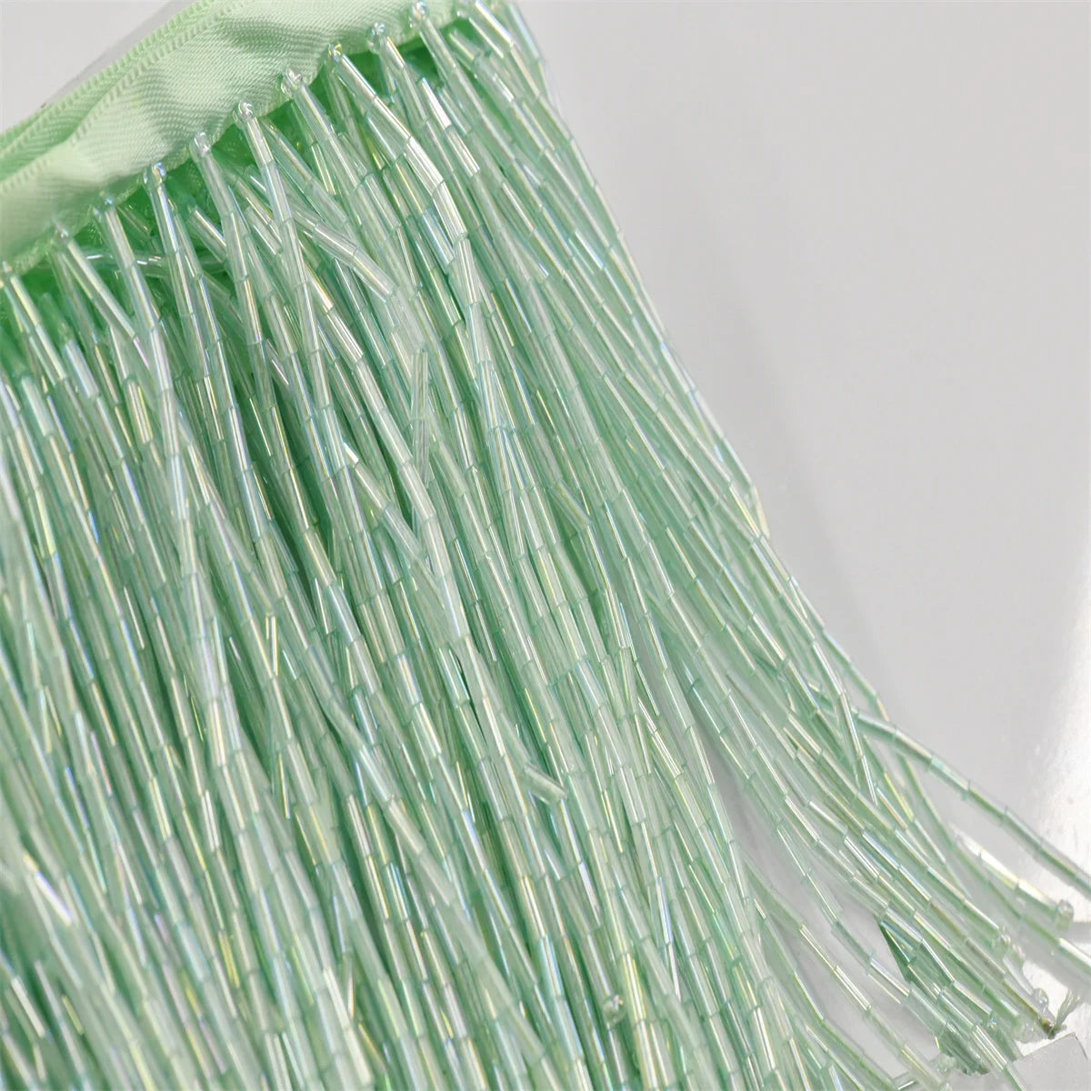 franges pailletées orange argent vert clair modernes clips métalliques 10cm large coudre décoration vêtements