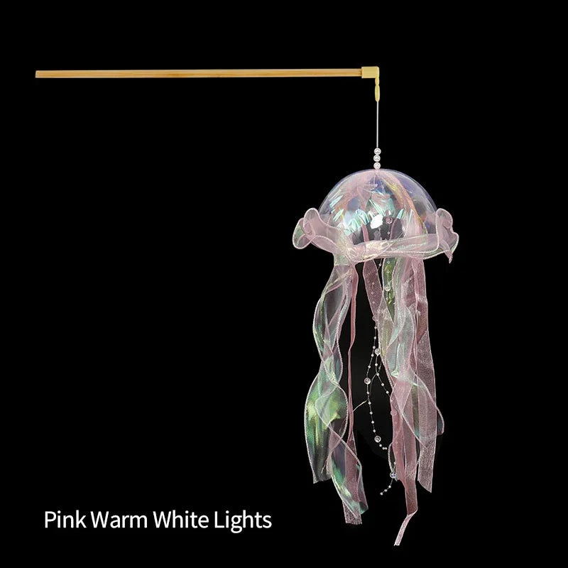 méduses lumineuses multicolores translucides chaînes suspendues veilleuses décoratives chambre filles