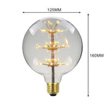 ampoules led décoratives vintage transparentes filament feuilles dorées opalescentes culot e27