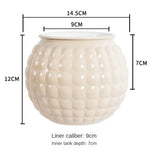 Cache pots transparent gris moderne rayures verticales plante intérieure fleur pot auto arrosage