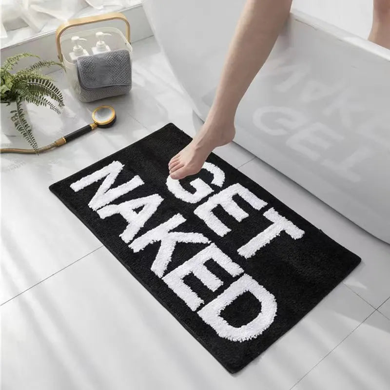 tapis bain antidérapant lettres relief moderne couleur noire blanche bleue rouge jaune rose