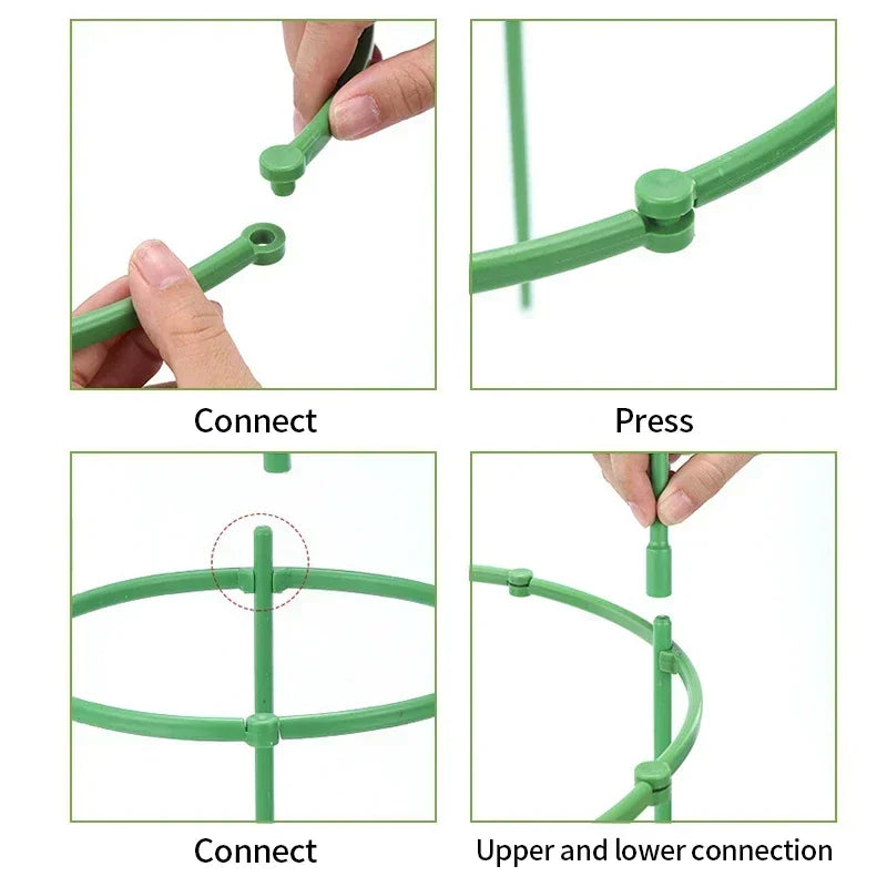 Support plante vert rond lisse moderne connecteurs plantes grimpantes 12pcs