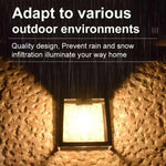 lampe solaire murale transparente moderne détecteur mouvement noir led étanche ip65extérieur patio