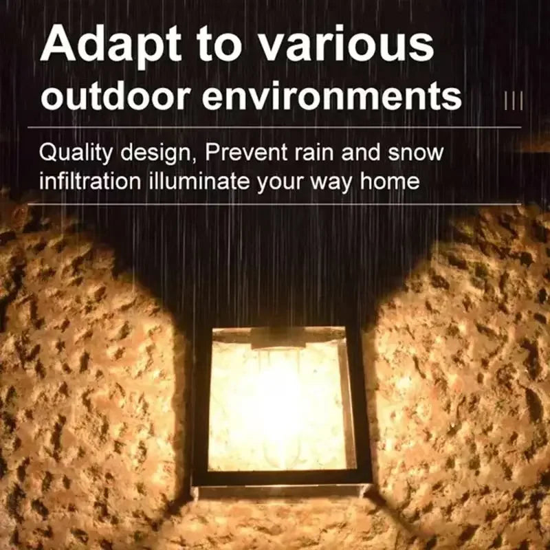 lampe solaire murale transparente moderne détecteur mouvement noir led étanche ip65extérieur patio