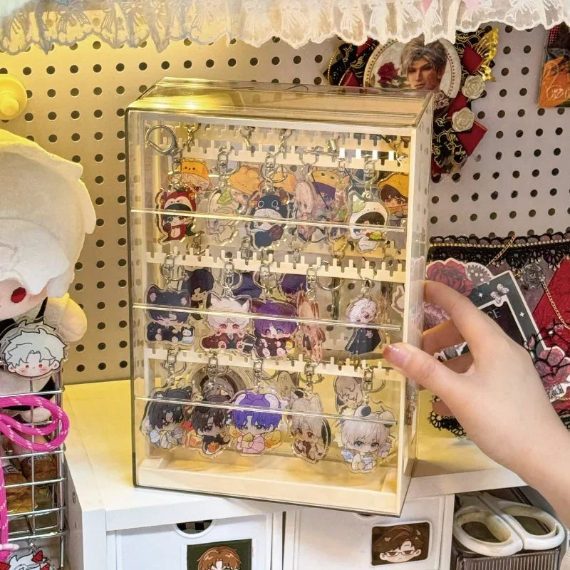 rangement bijoux porte clés clips motifs animés transparent moderne kawaii rangement accessoires organisation élégant