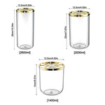 vase transparent moderne pot fleur hydroponie couvercle grille 2600ml 2000ml 1400ml