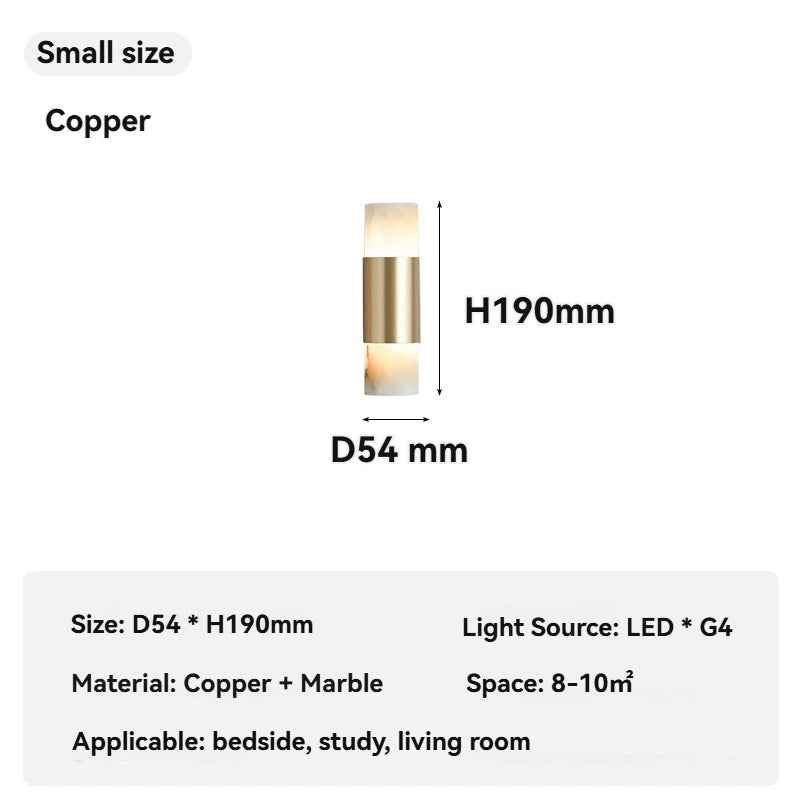 applique murale moderne or blanc marbre led 3000k 4000k 6000k fixée mur italien veine