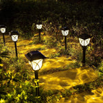 lampes solaires extérieures classiques motifs géométriques noir jaune éclairage gazon vintage autonomes