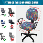 Housse de dossier et de siège de bureau lavable en style pastoral