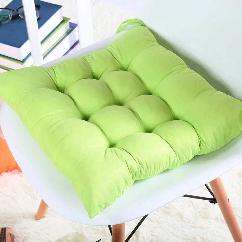 coussin siège épais couleur solide moderne bleu royal rouge vif vert clair gris fixé