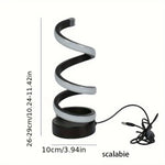 lampe table moderne spirale noir blanc orange réglable chambre salon