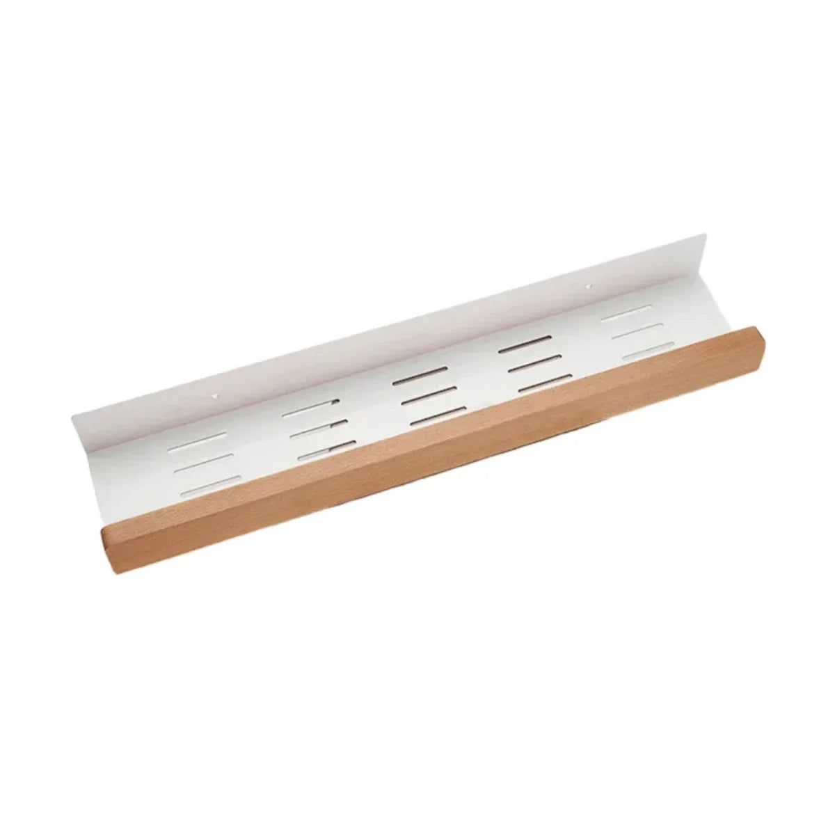 étagère murale bois moderne 50cm blanc rangement salle bain douche assaisonnement