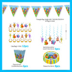 assiettes jetables anniversaire enfants dessins animés fleurs papillons couleurs unies star festive