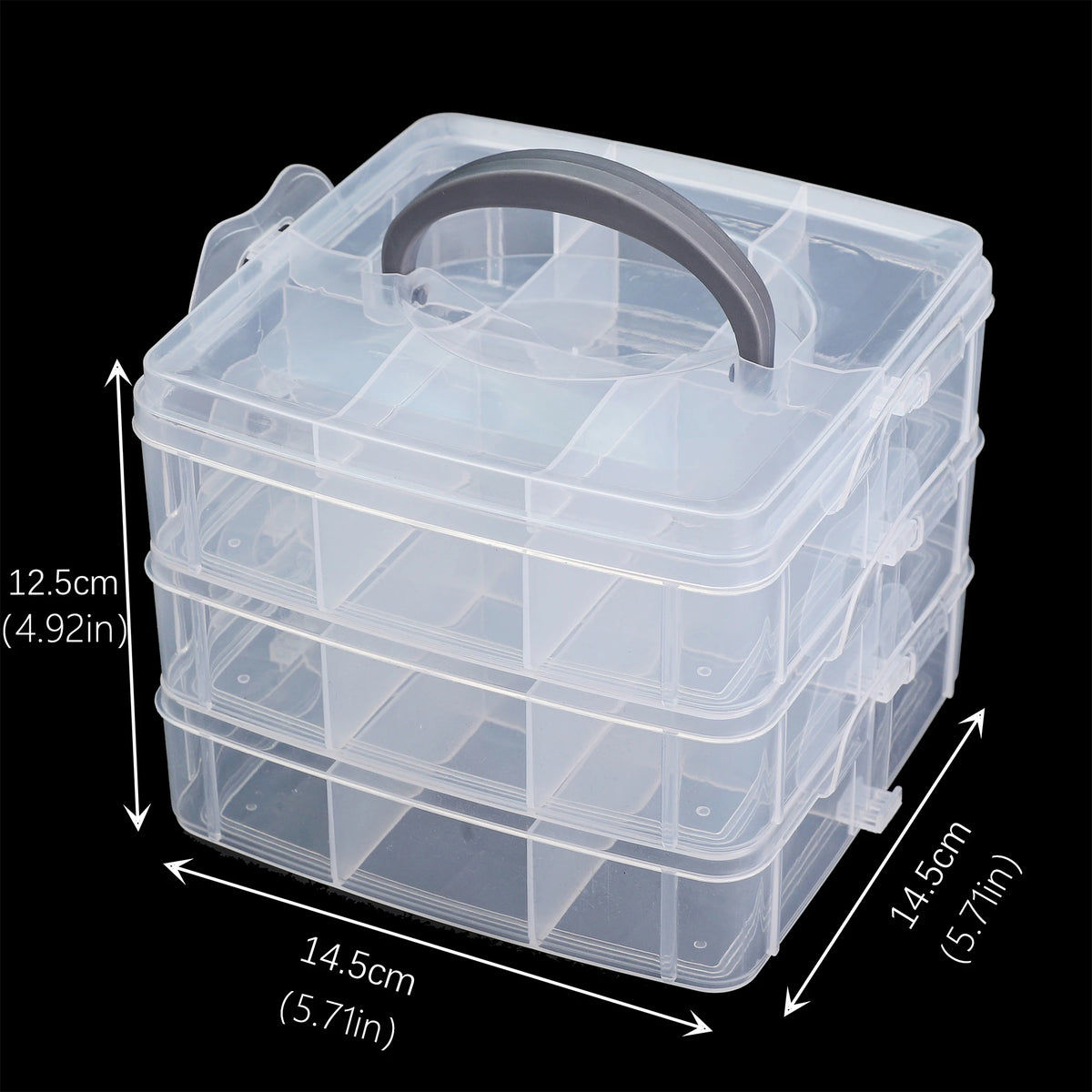 boîtes rangement bijoux transparentes plastique modernes couches compartiments organisation accessoires